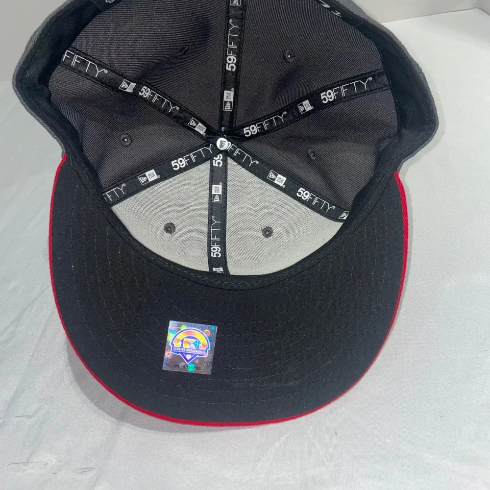 New Era 59FIFTY Fort Wayne TinCaps MiLB Fitted Hat‎ Grey Red 7 7/8